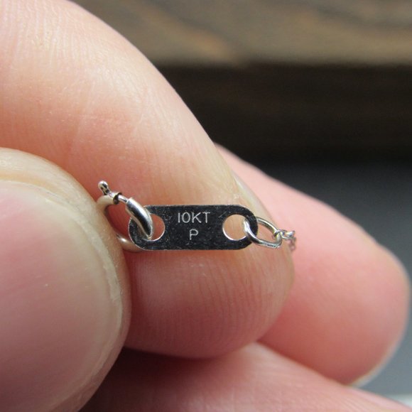 18" 10K Gold Pink & White Sapphire Heart Necklace - Picture 4 of 6